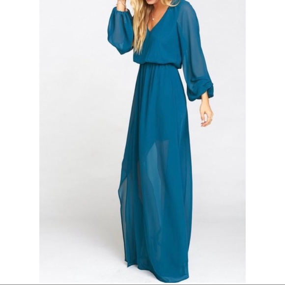 Show Me Your MuMu NWOT Jocelyn Maxi Dress Deep Jade M - Picture 2 of 8